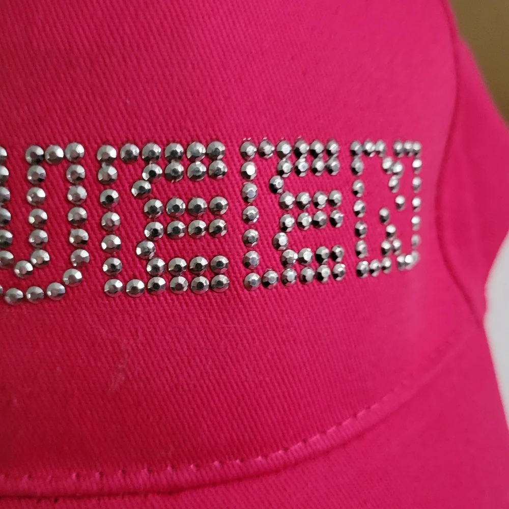 Pink Rhinestone Baseball Cap - Picture 4 of 4